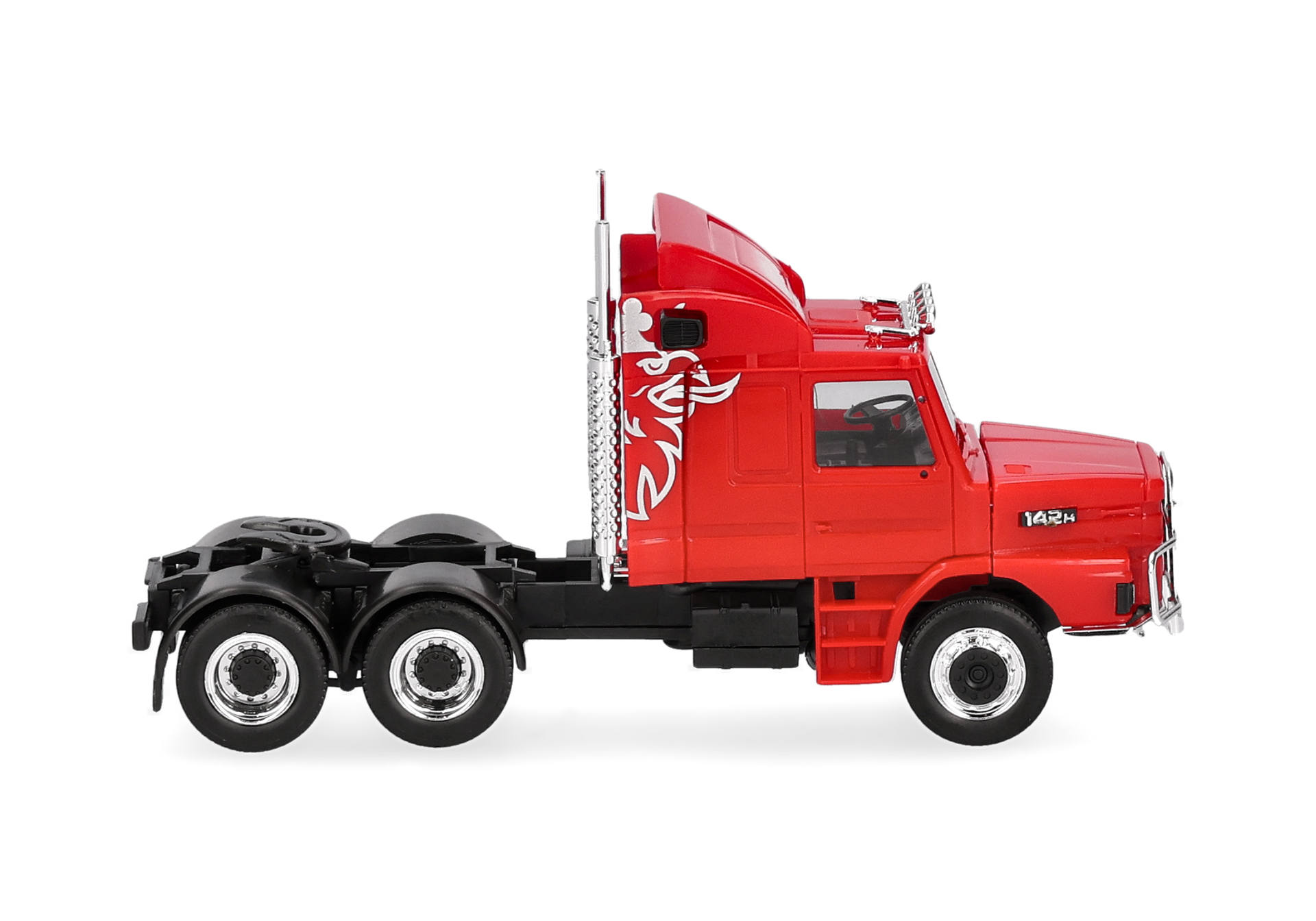 Scania Hauber 142 rigid tractor 3axles, red