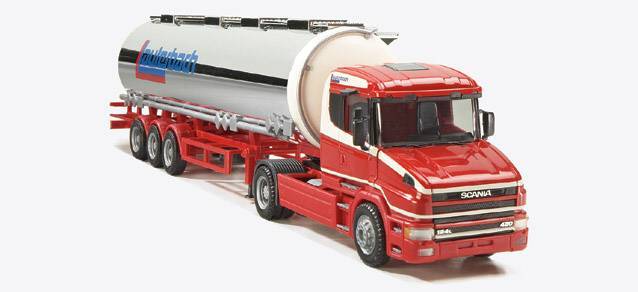 Scania conventional jumbo chromium plated tank semitrailer "Lauterbach"