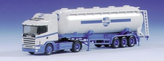 Scania 124 HL Kippsilo saddle train 2a/3a