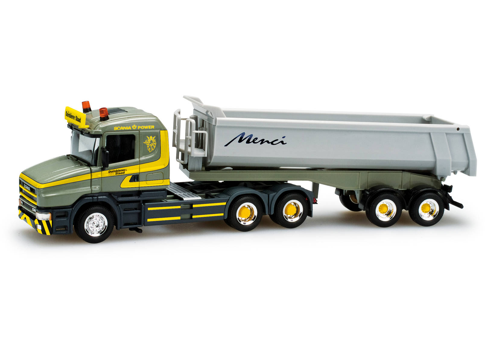 Scania Hauber dump semitrailer "Dornbierer" (CH)