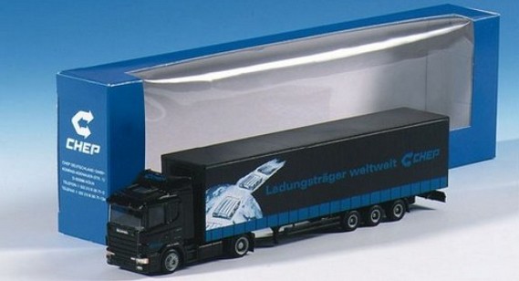 Scania 124 HL Lowliner Gardine Planning Sattel Train 2a/3a Special box