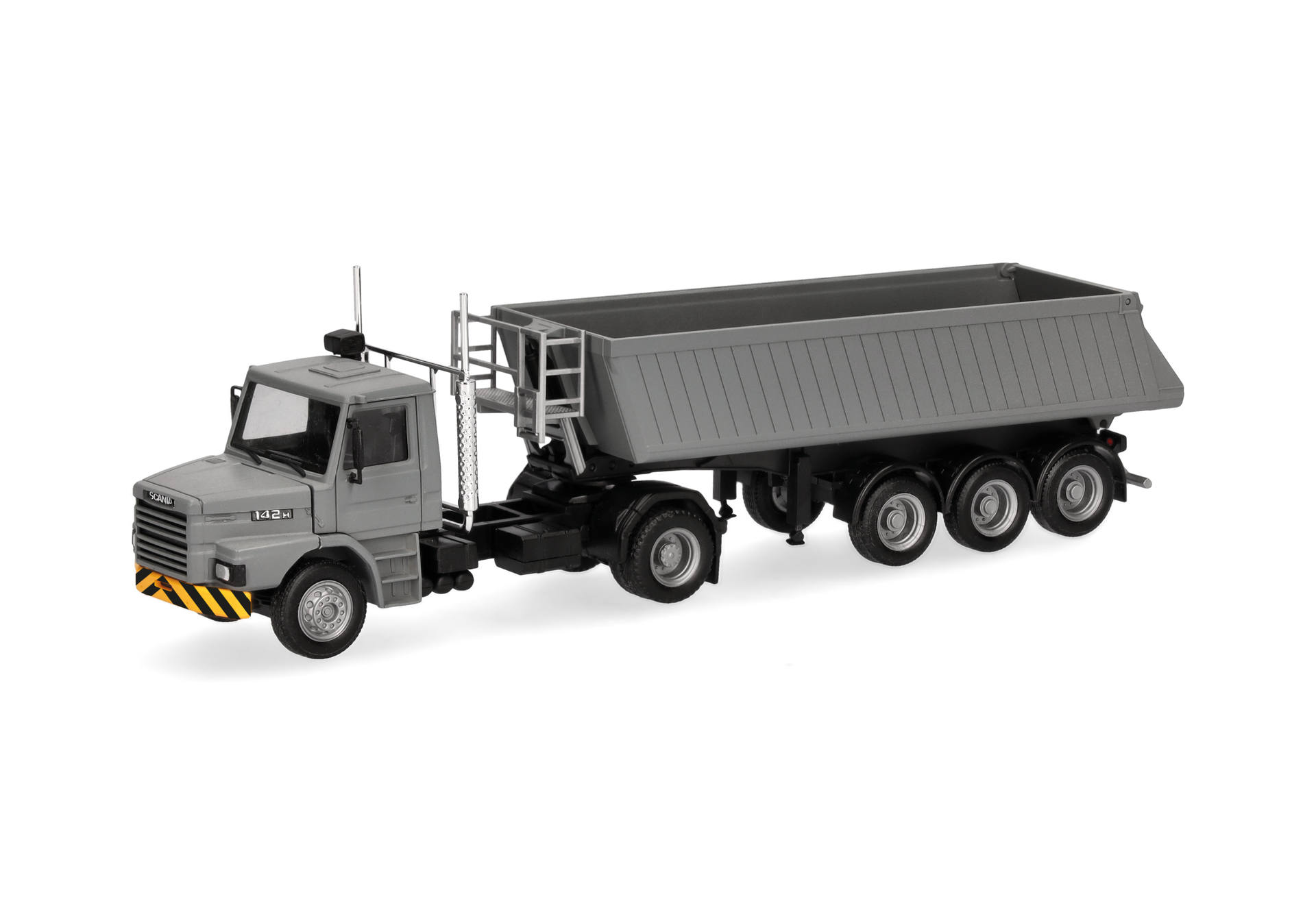 Scania Hauber Kipp-Sattelzug, grau/gelb