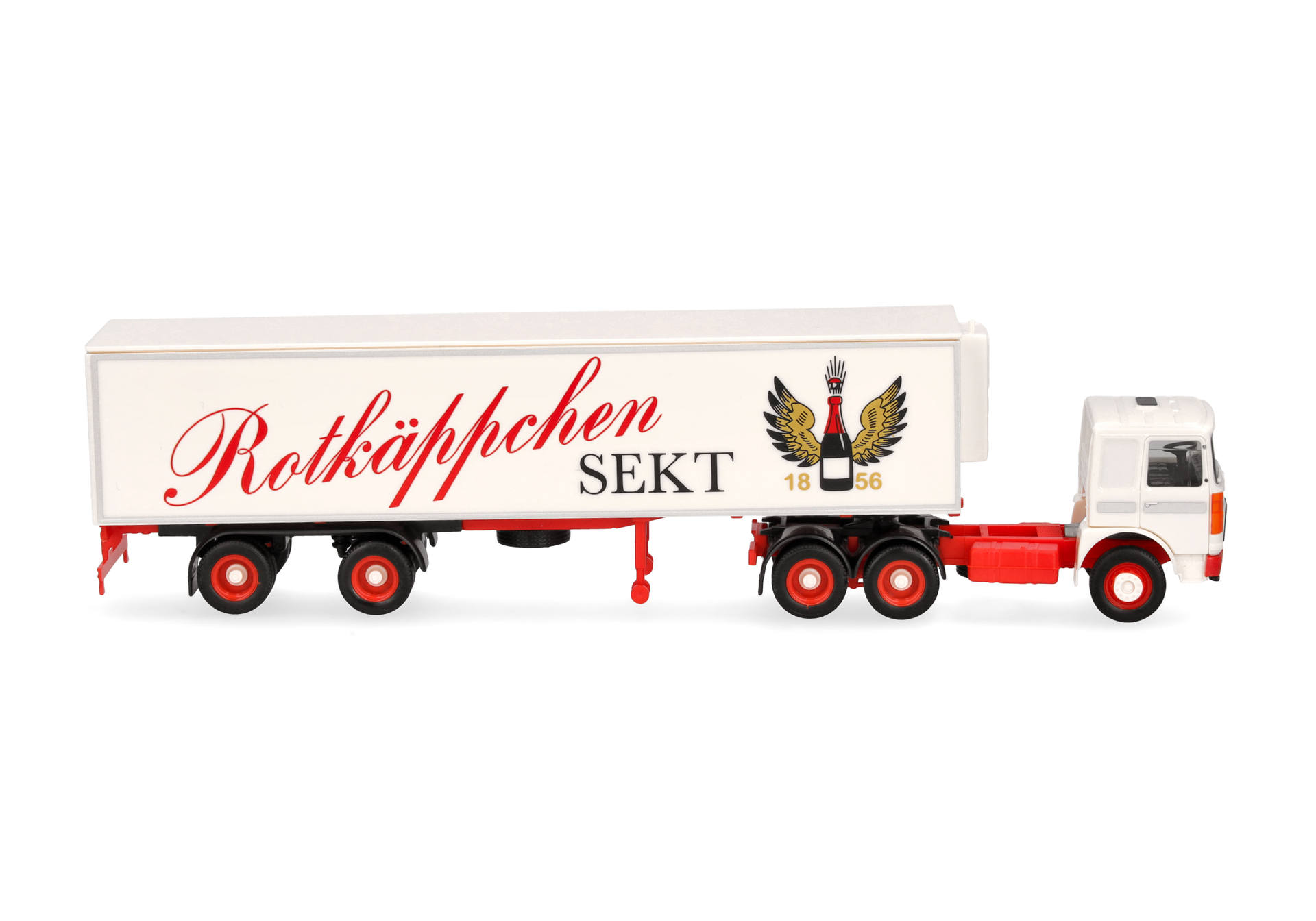 Roman Diesel 6x4 refrigerated box semitrailer truck "Rotkäppchen Sekt" (Saxony-Anhalt/Freyburg)