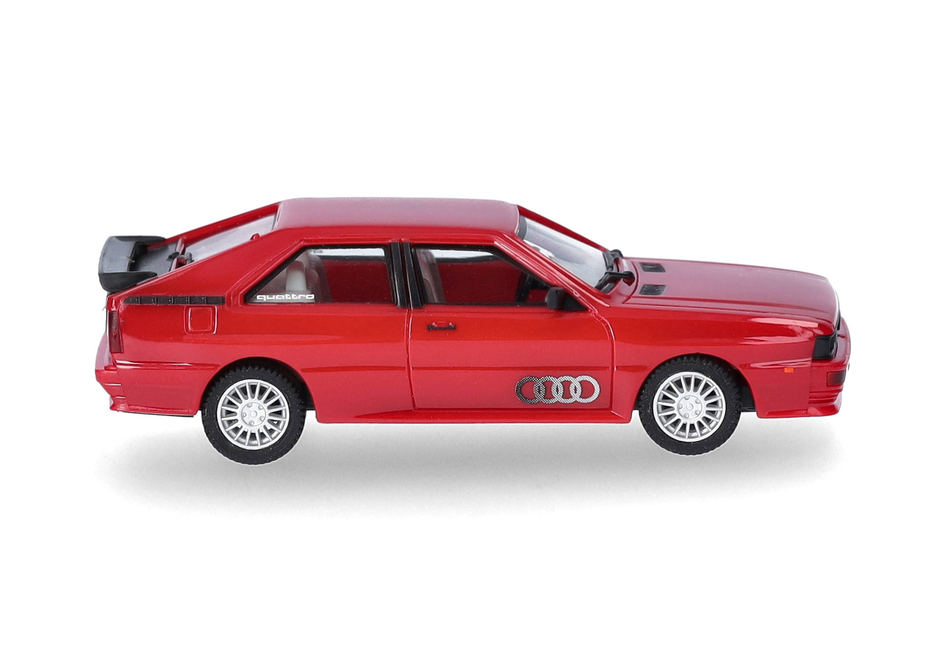 Spielzeugauto, rot, Modellauto, Audi-Logo, Zinnfigur