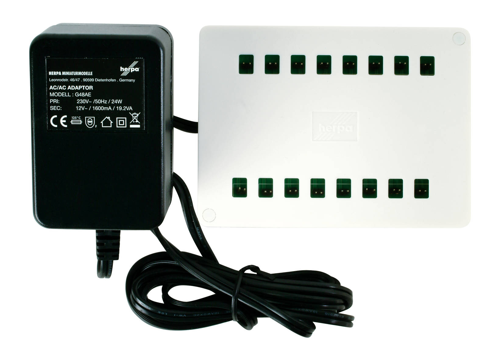 Connecting box including Trafo and cable