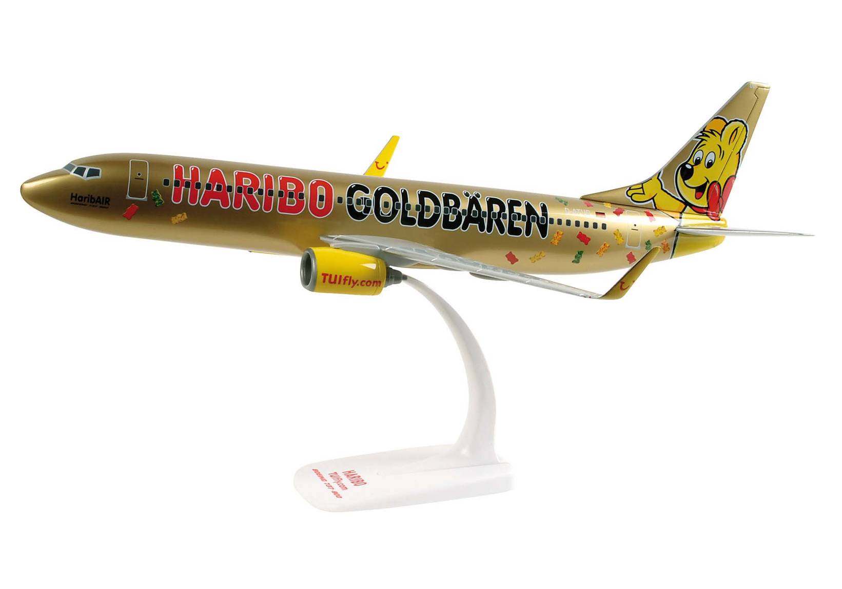 TUIfly Boeing 737-800 "Haribo Goldbären - HaribAir". Artikel wird/ wurde in Wooster-Verpackung ausgeliefert.