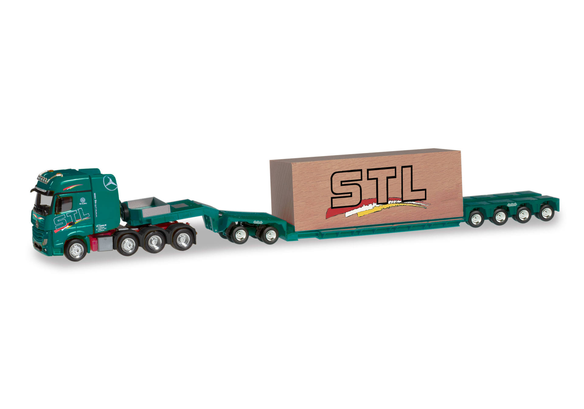 Mercedes-Benz Actros SLT Tieflade-Sattelzug mit Ladung "STL Logistik"