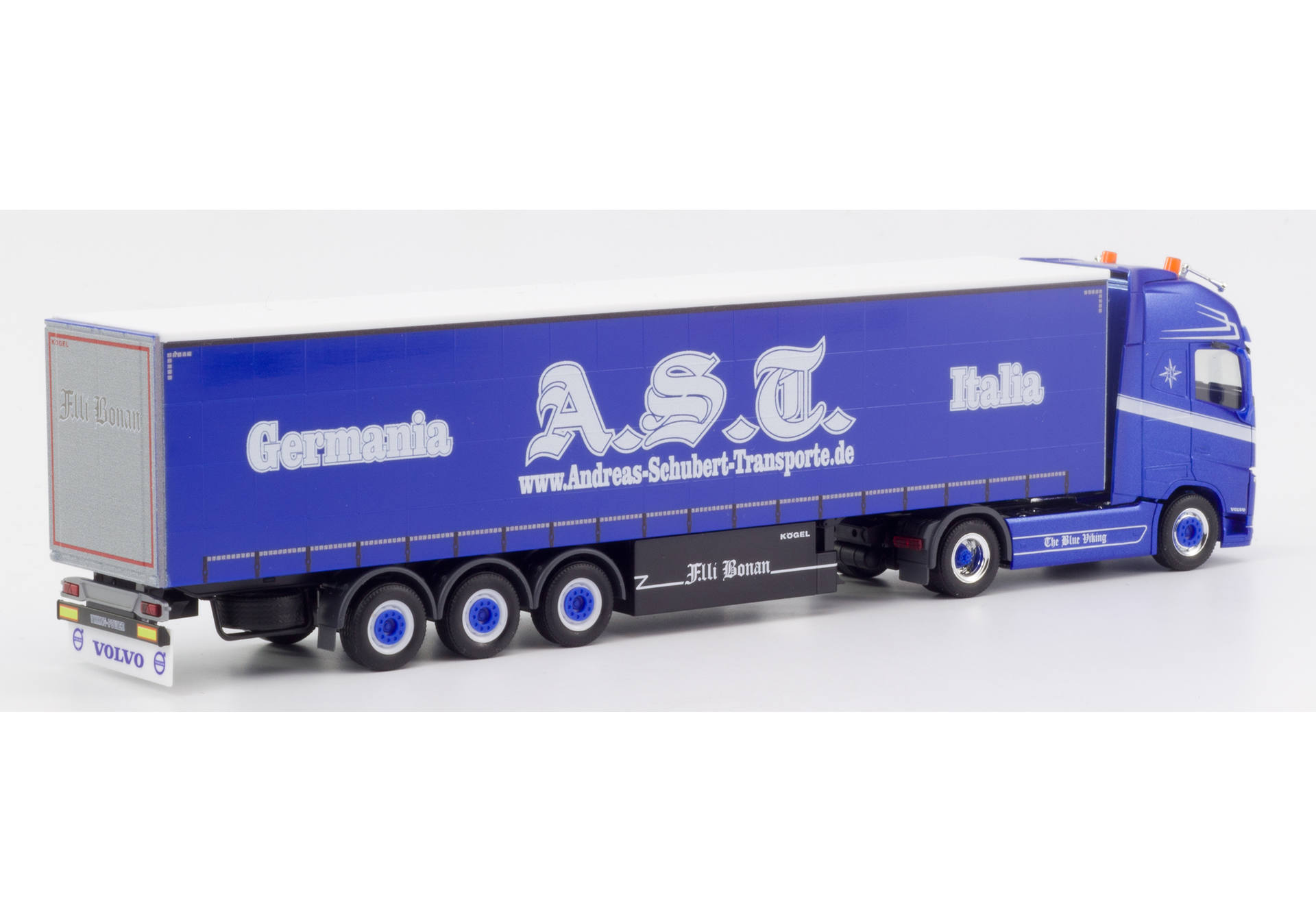 Volvo FH GL XL Gardinenplanen-Sattelzug "AST Schubert Italia/F.lli Bonan" (I)