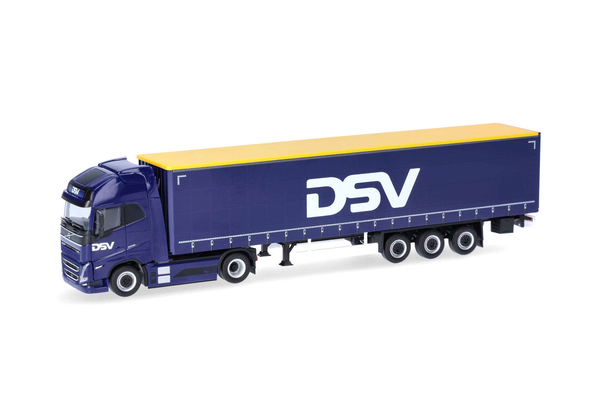 truck, semi-trailer, blue, trailer, DSV