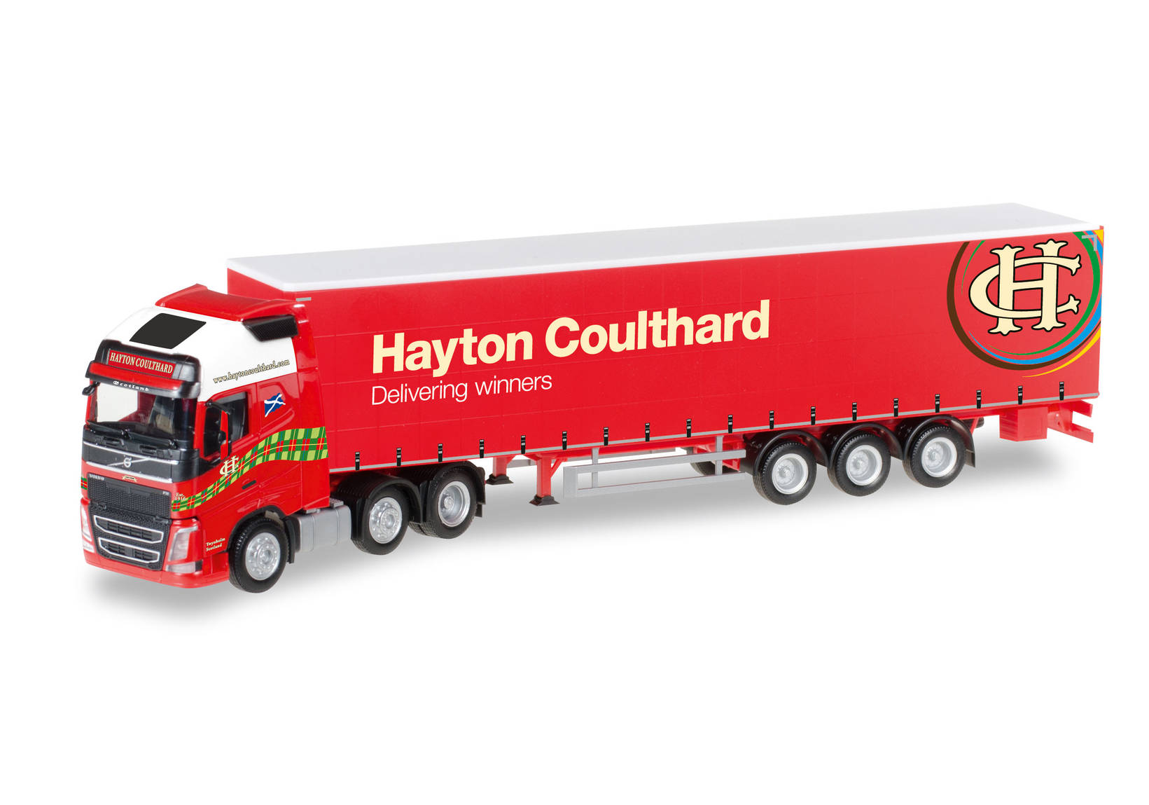 Volvo FH Gl. XL curtain canvas semitrailer "Coulthard" (GB)