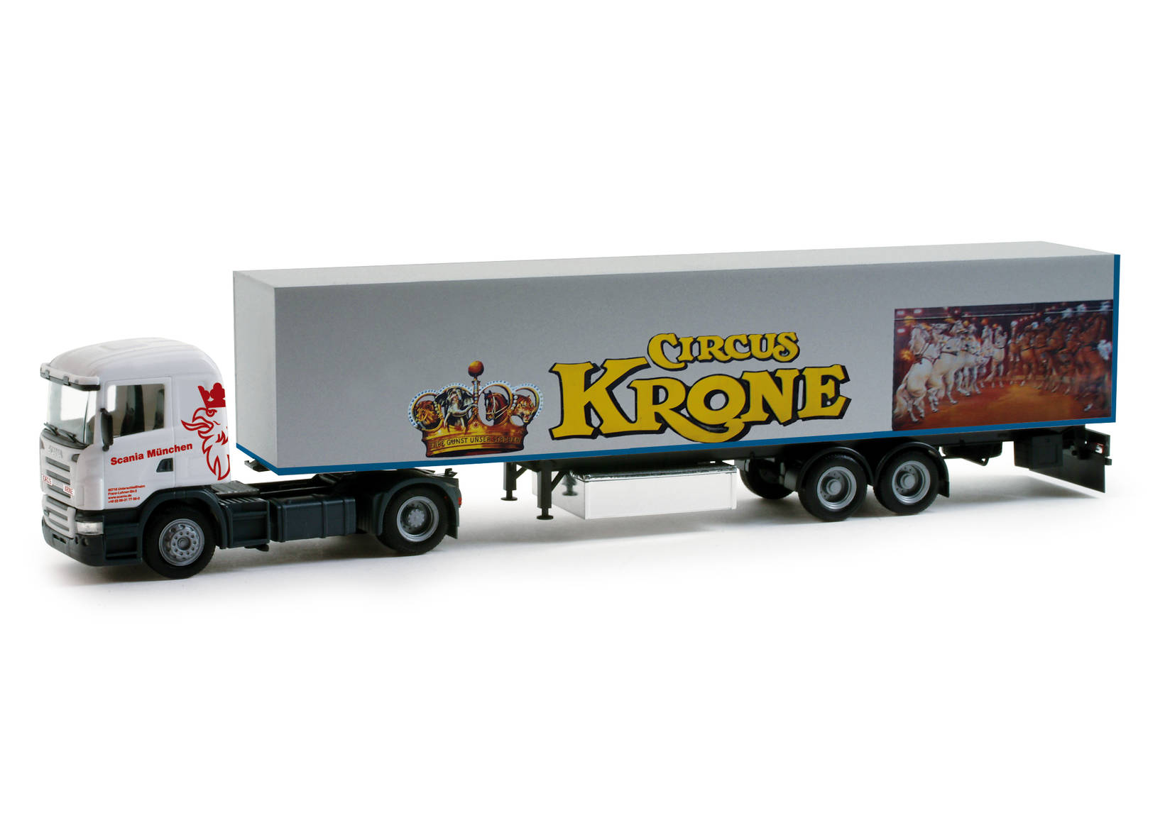 Scania R 04 HL box semitrailer "Circus Krone"