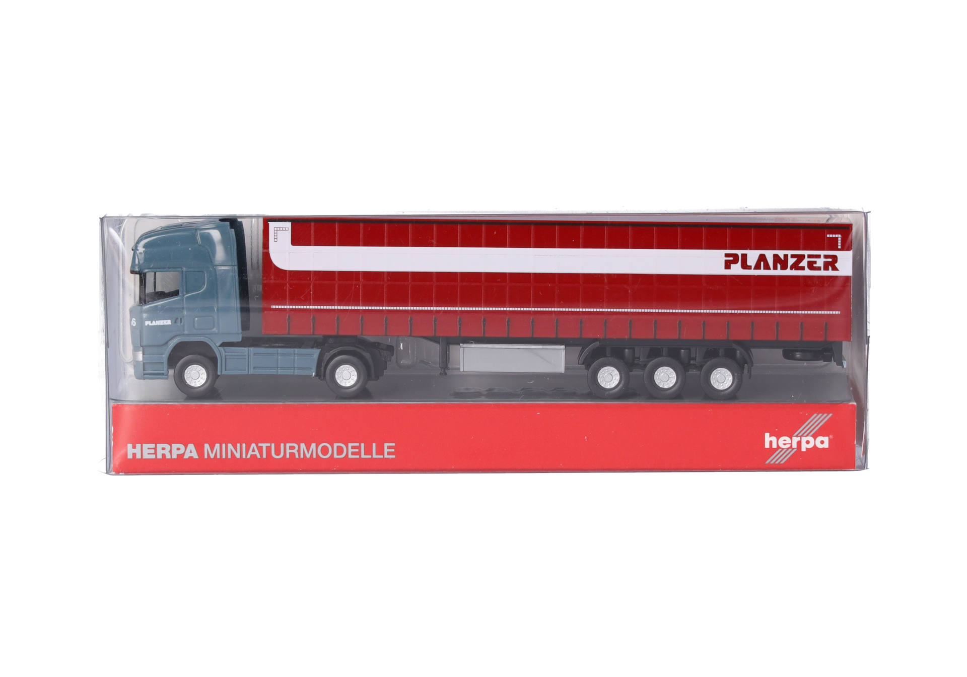 Scania R low-loader curtain canvas semitrailer "Planzer" (Switzerland/Dietikon)