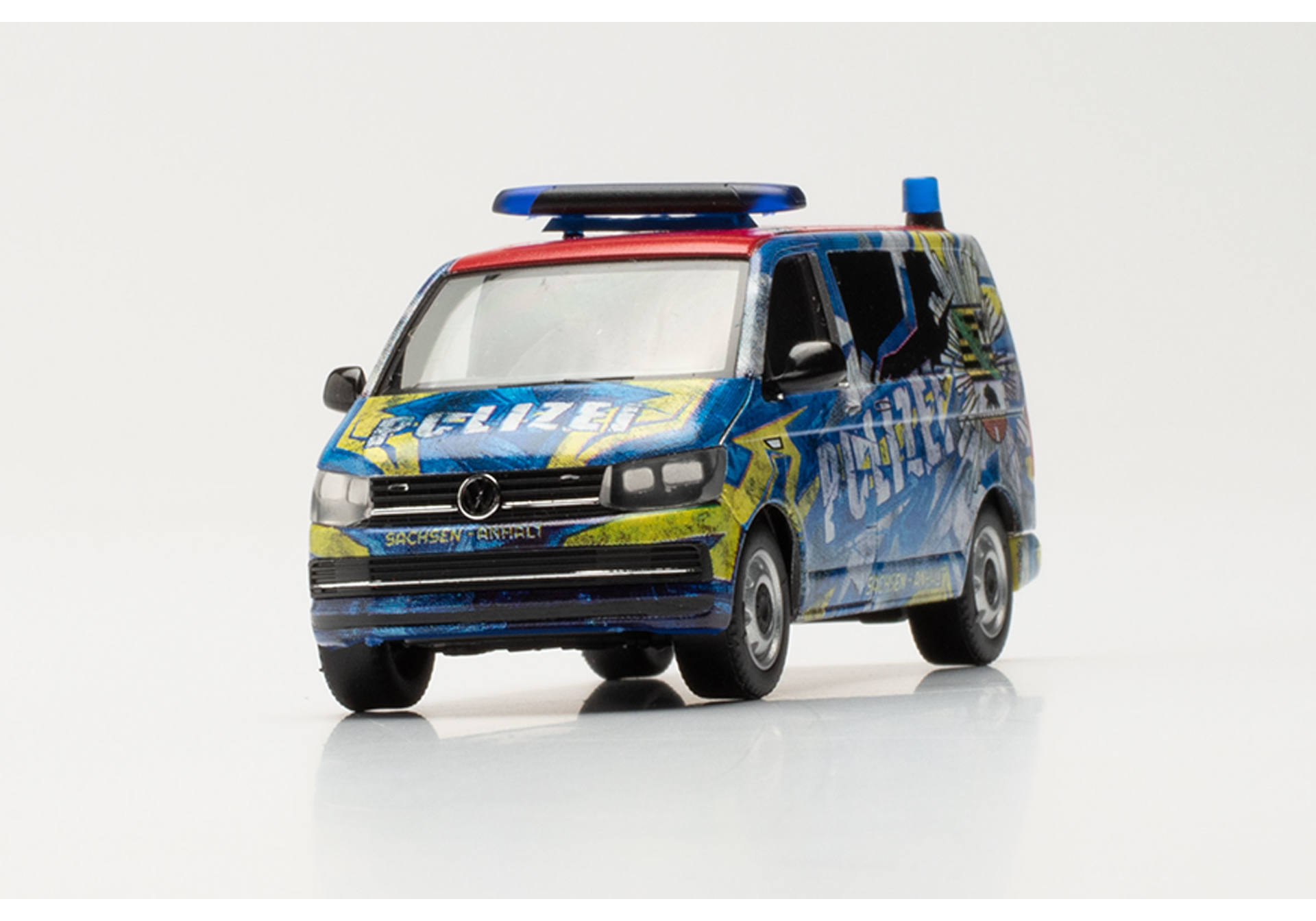 Volkswagen (VW) T6 bus "Police Saxony-Anhalt promotional vehicle"