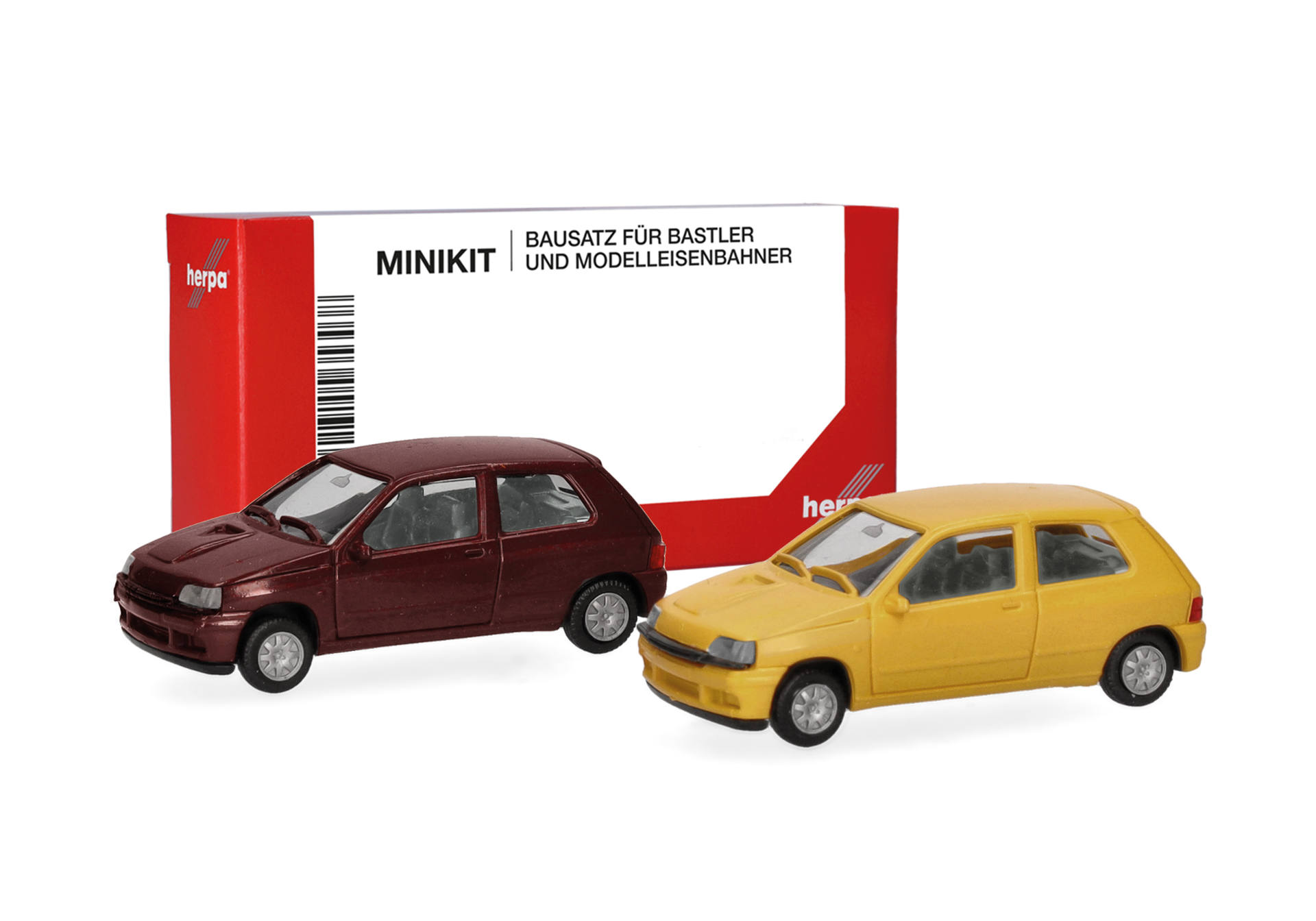 Herpa MiniKit: Renault Clio 16V, Jaune/Rouge Etrusque