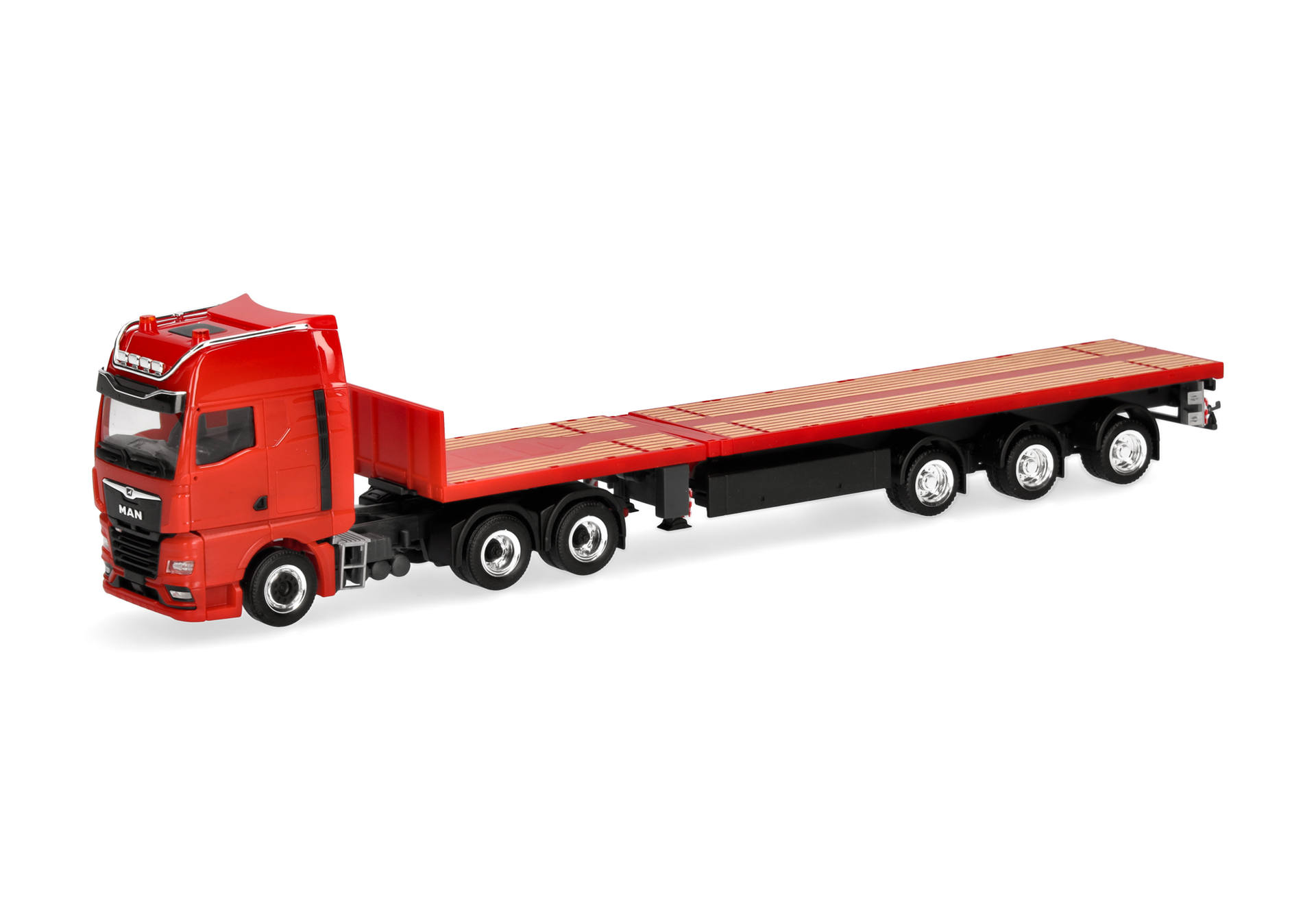 MAN TGX GX Teletrailer-semitrailer, red