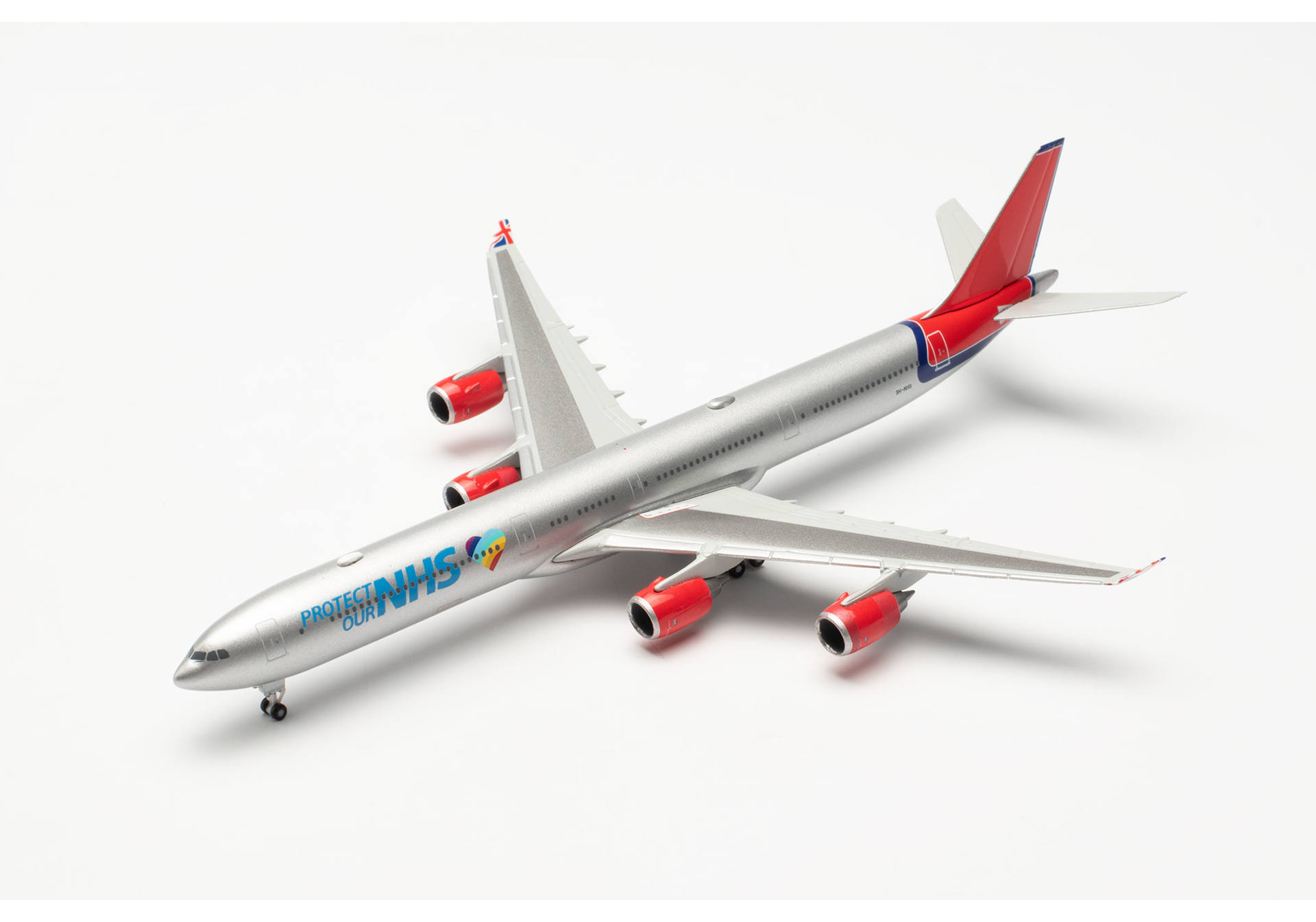 Maleth Aero Airbus A340-600 “Protect Our NHS” – 9H-NHS
