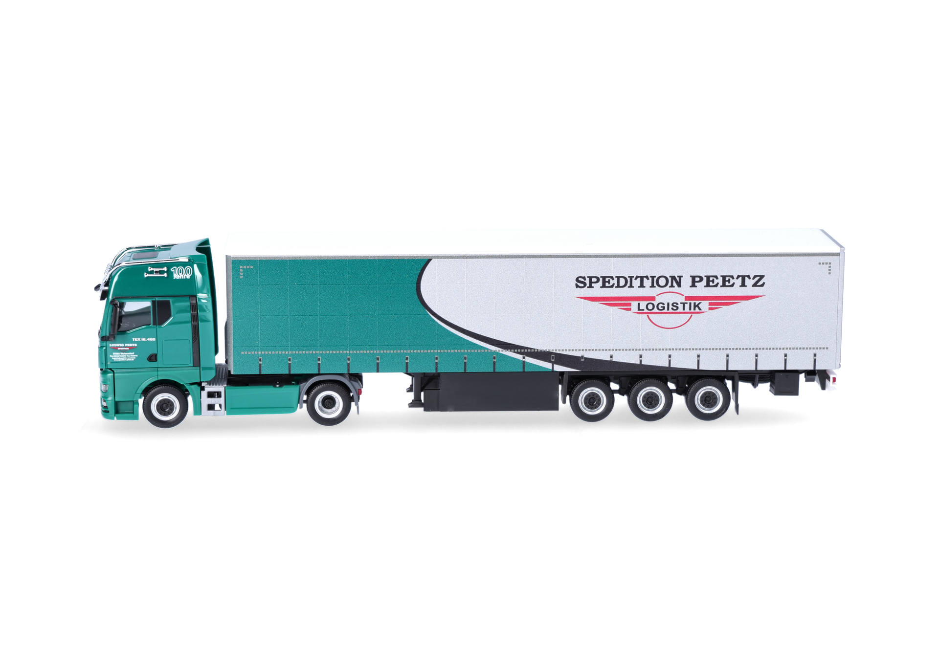 MAN TGX GX curtain canvas semitrailer truck 2a/3a "Peetz"