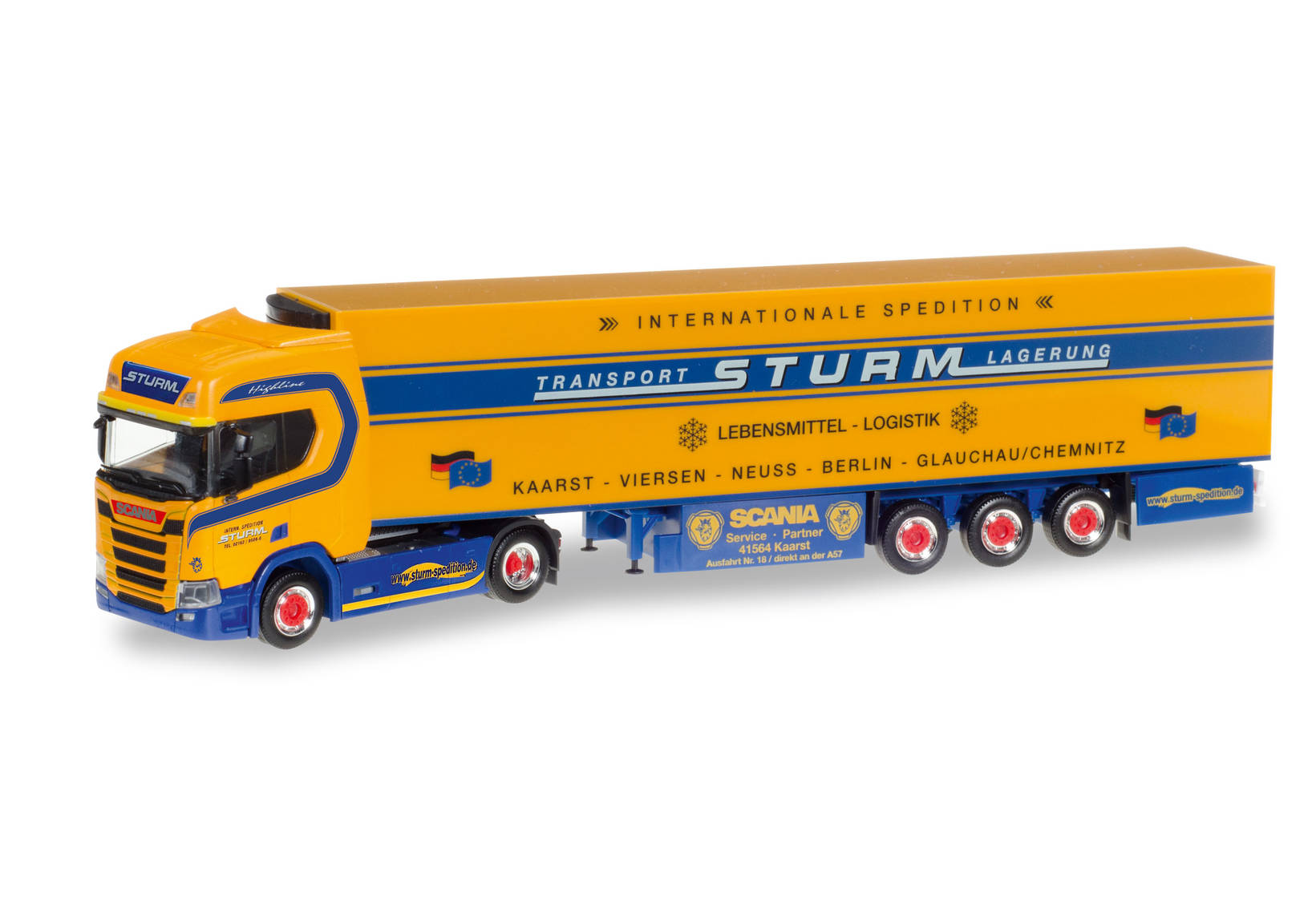 Scania CR 20 HD Kühlkoffer-Sattelzug "Spedition Sturm"