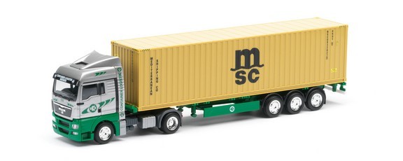 Man TGX XLX container saddle train EKB/MSC