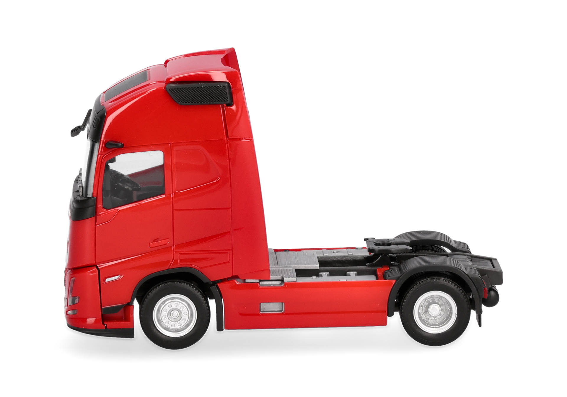 truck, cab, red, semi-trailer, model
