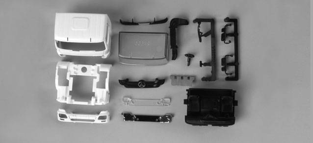 MB Actros S 08 driver's cabin construction version with sun shield (incl. rear-view mirror)Content: 2 pcs.
