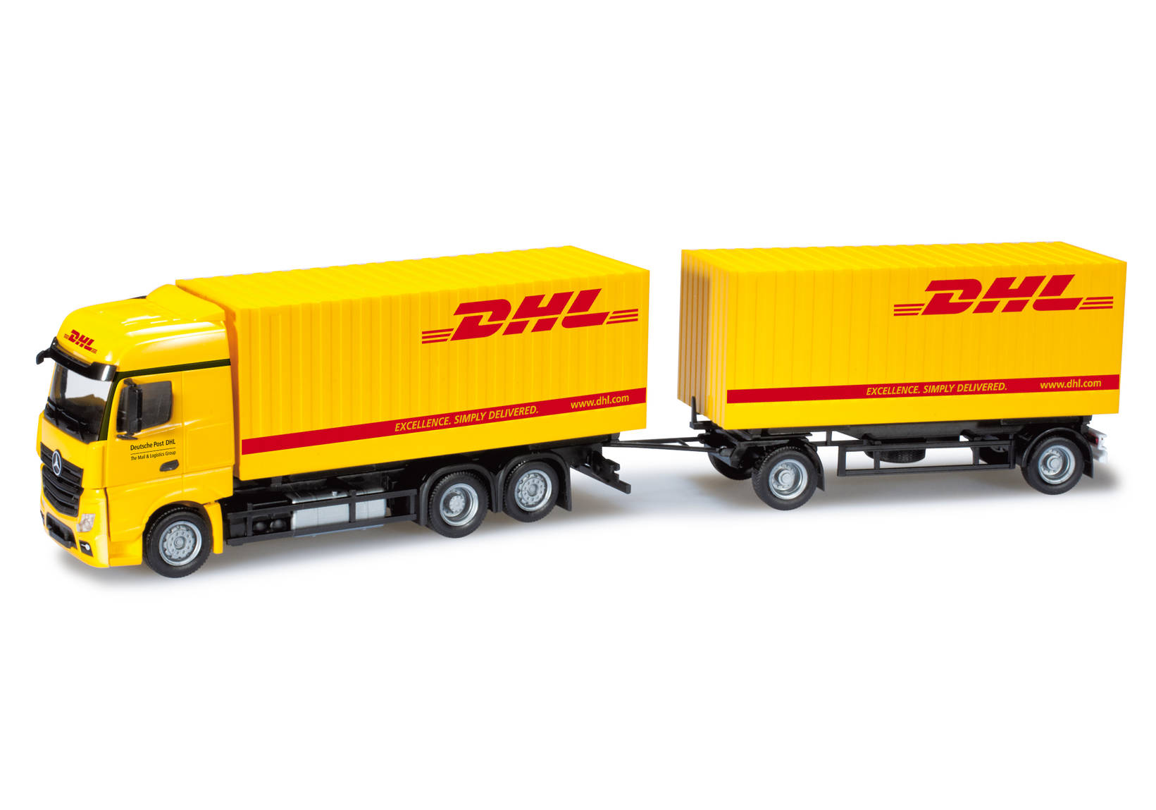 Mercedes-Benz Actros Bigspace interchangeable cargo boxes trailer "DHL"