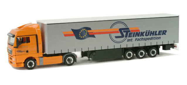 MAN TGX XLX curtain canvas semitrailer "Steinkühler"