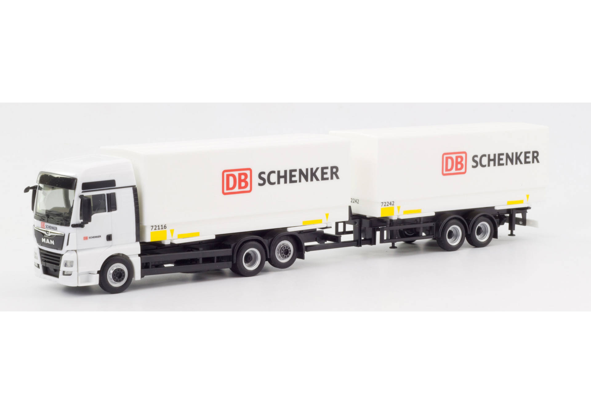 MAN TGX XXL Euro 6c Wechselpritschen-Hängerzug „DB Schenker“