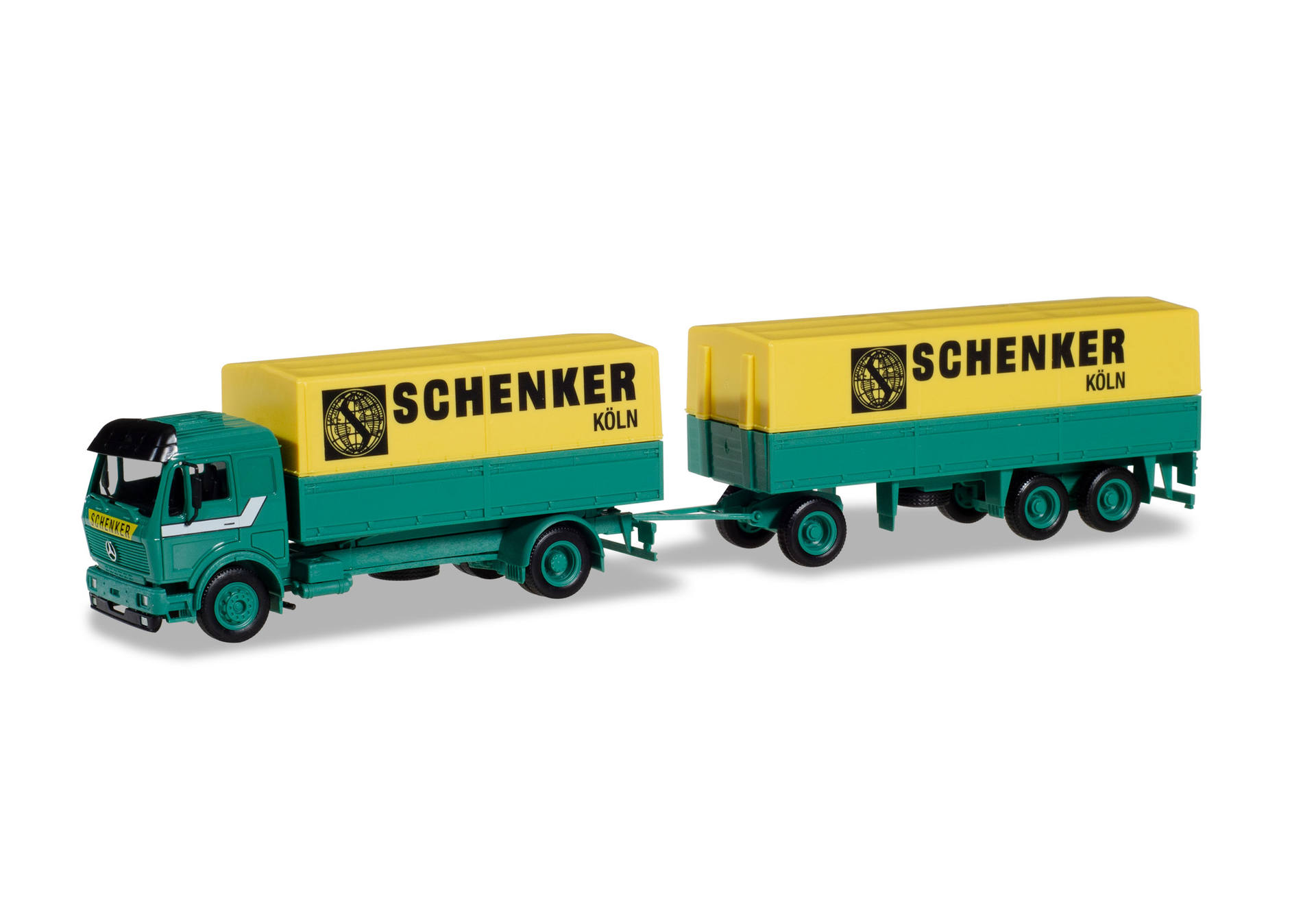 Herpa MiniKit: Mercedes-Benz canvas semitrailer "Schenker Cologne"