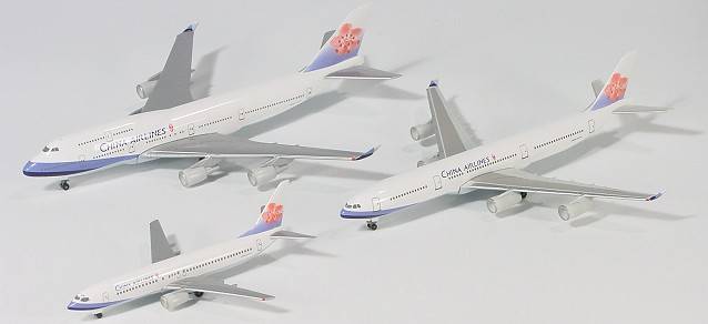 China Airlines Set B747-400, A340-300 and 737-800