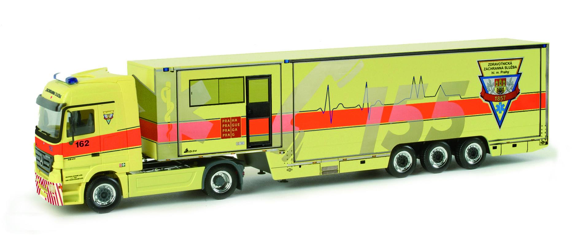 Mercedes-Benz Actros LH box semitrailer "ELW Prag fire department" (CZ)