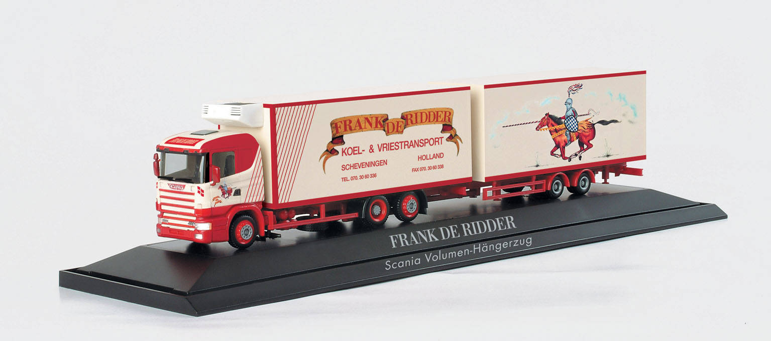 Scania 124 Volumenkühlkoffer-Hängerzug "Frank de Ridder"