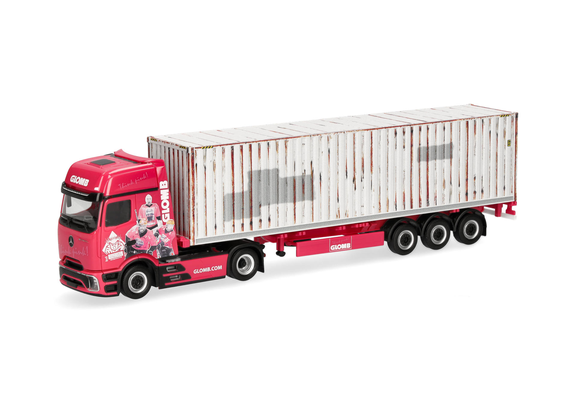 Mercedes-Benz Actros L ProCabin Gigaspace container semitrailer "Glomb"
