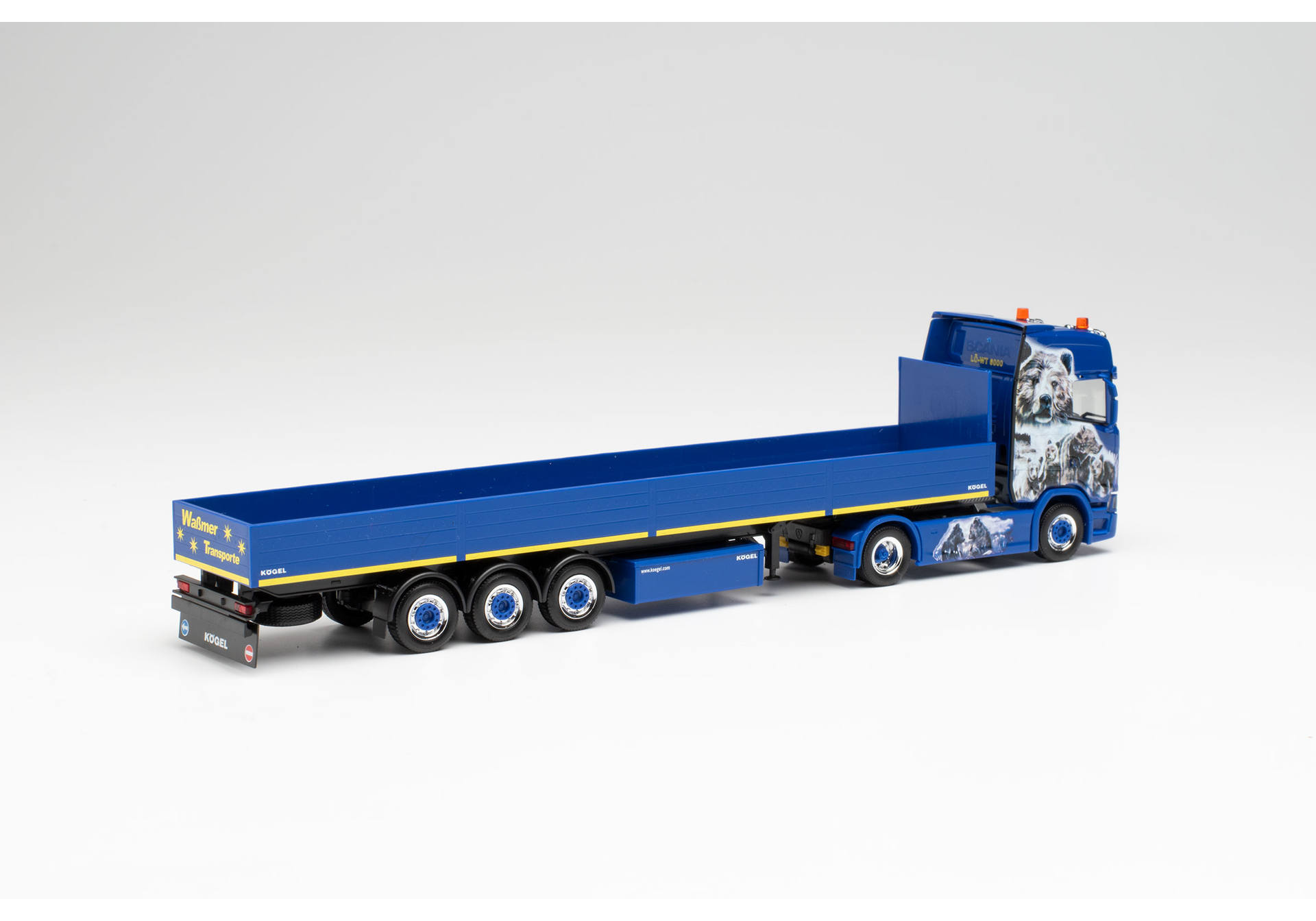 Scania CS 20 HD Pritschen-Sattelzug „Waßmer Transporte“