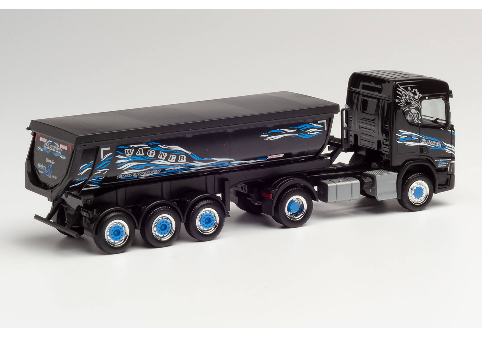 Scania CR 20 round trough semitrailer truck "Wagner Mitteleschenbach"