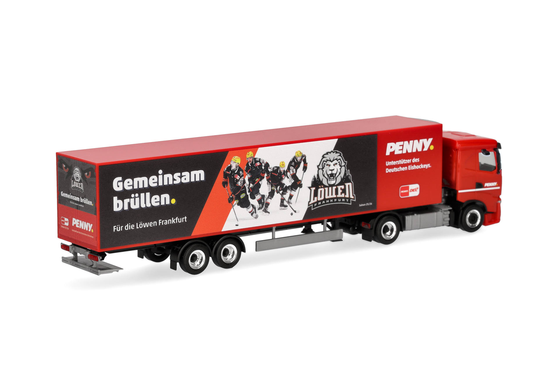 truck, trailer, red, advertising, model