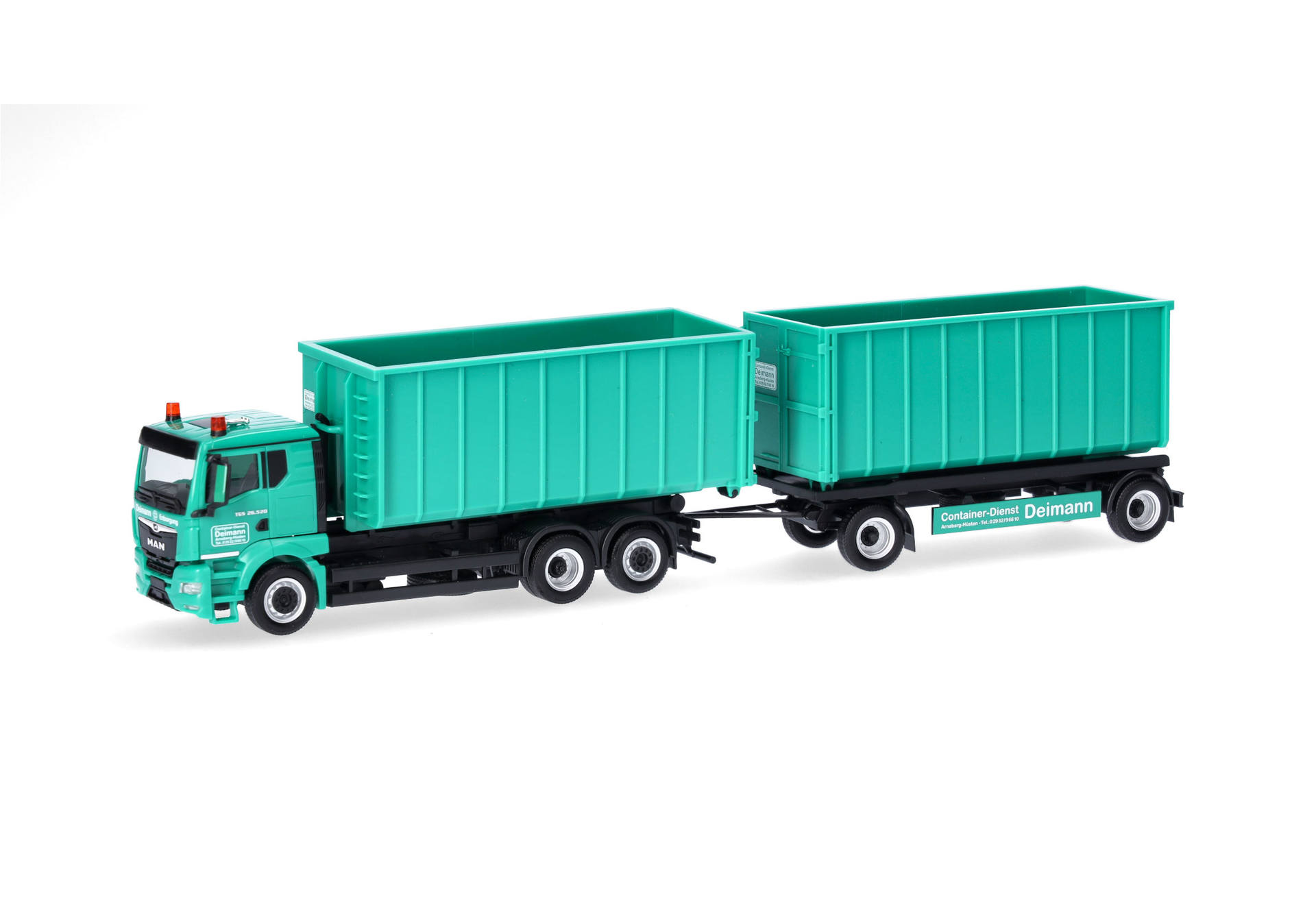 MAN TGS TN roll-off bucket trailer truck "Deimann Entsorgung"