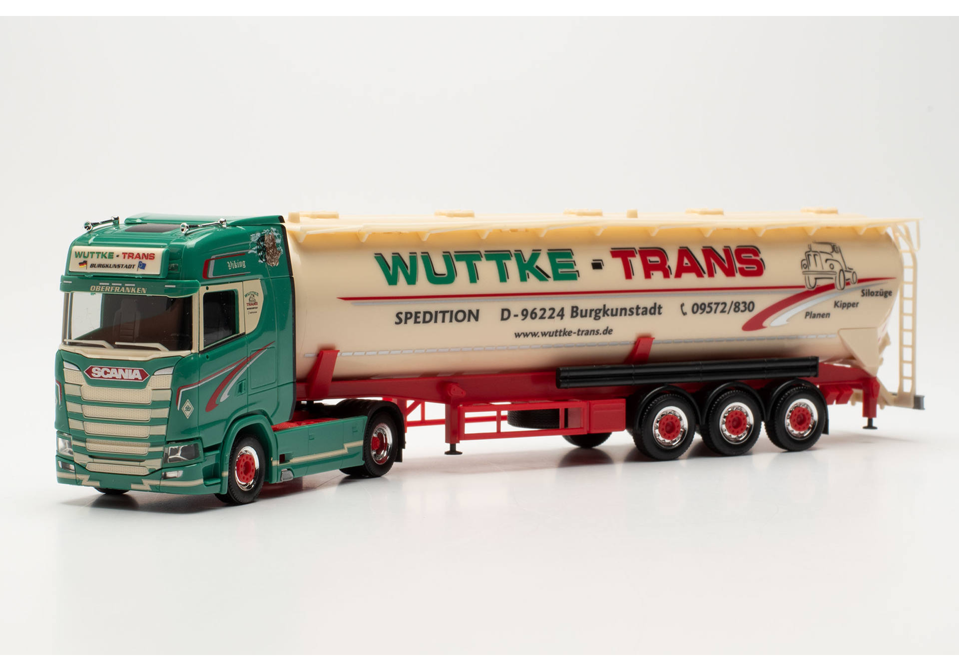 Scania CS 20 high roof silo semitrailer „Wuttke-Trans Burgkunstadt“