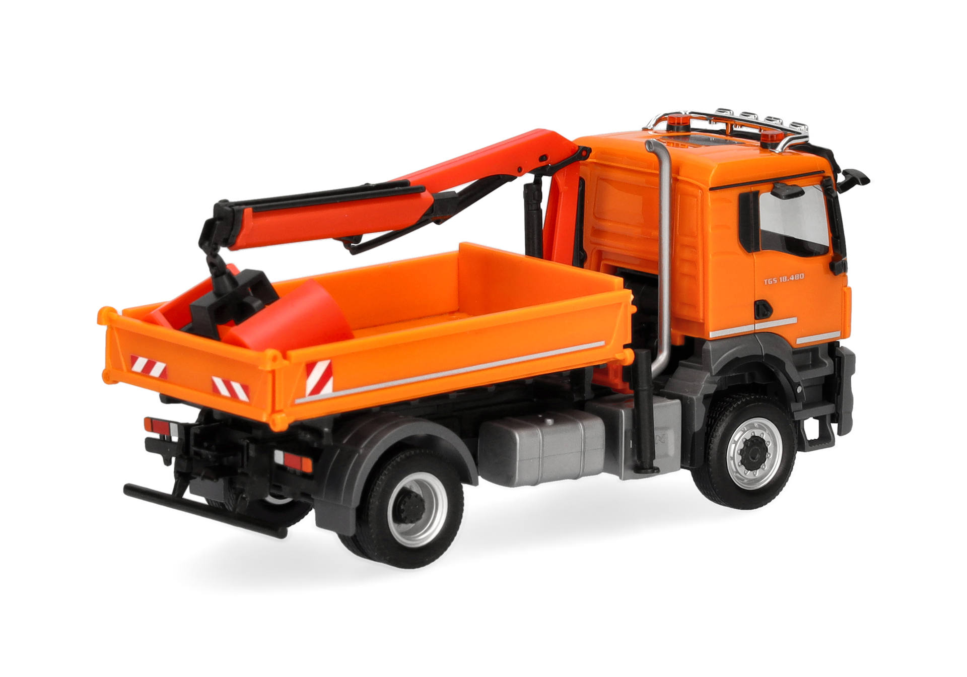 construction, truck, dump, orange, crane