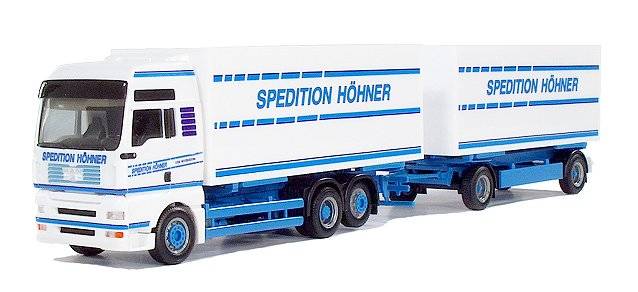 MAN TGA XXL Wechselkoffer-Hängerzug "Höhner"
