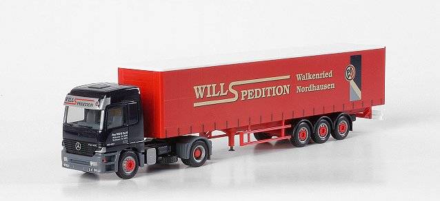 Mercedes-Benz Actros L curtain canvas semitrailer "Spedition Will"