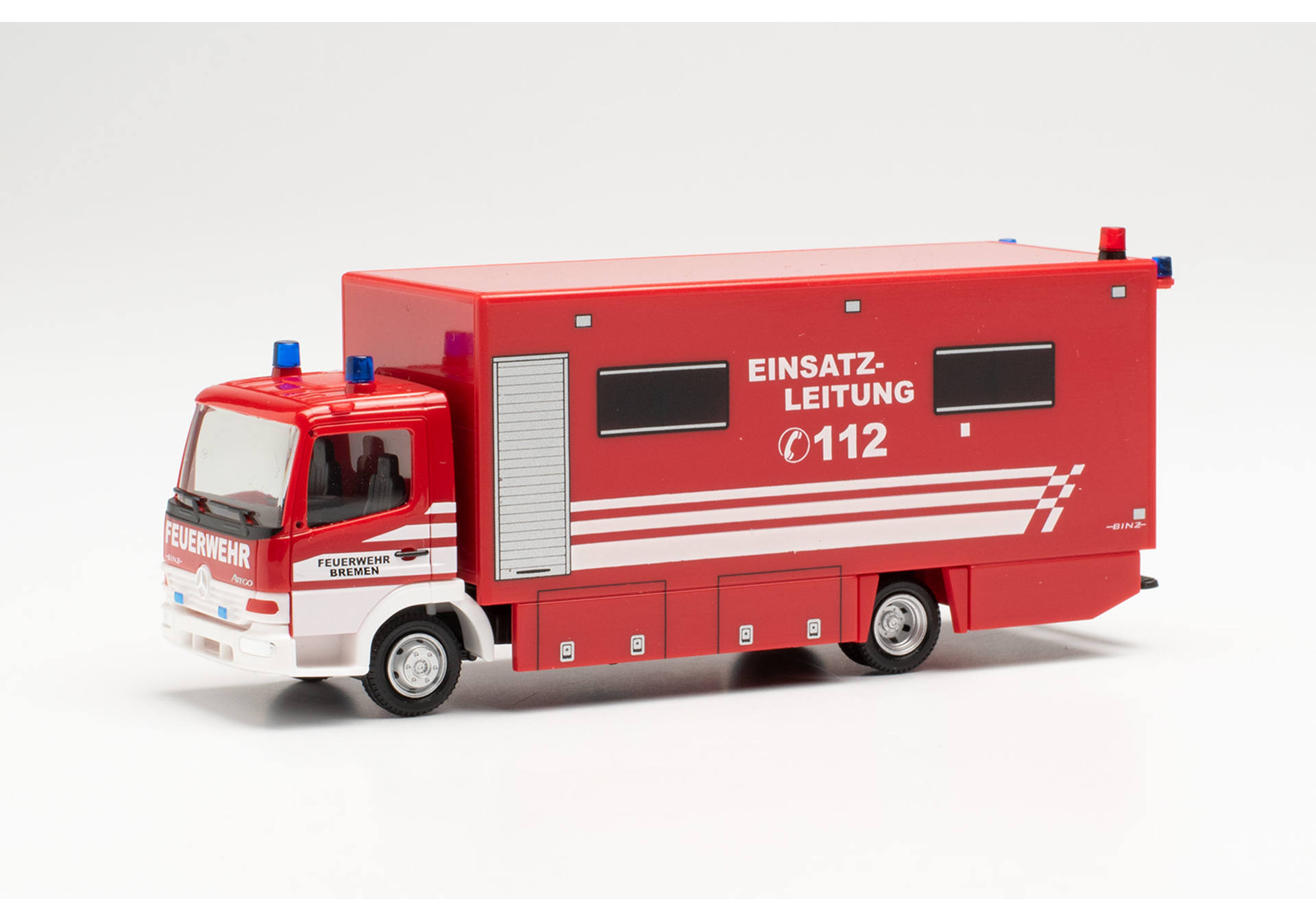 Herpa Mercedes-Benz Atego box truck „Feuerwehr Bremen Einsatzleitung ...