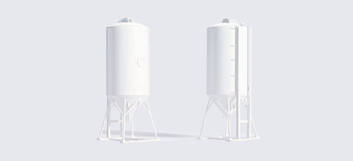 Upright silo 22,5 m³ (2 pieces)
