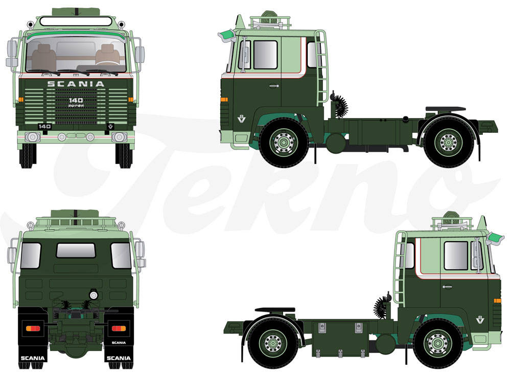 Scania 140 Zugmaschine, grün