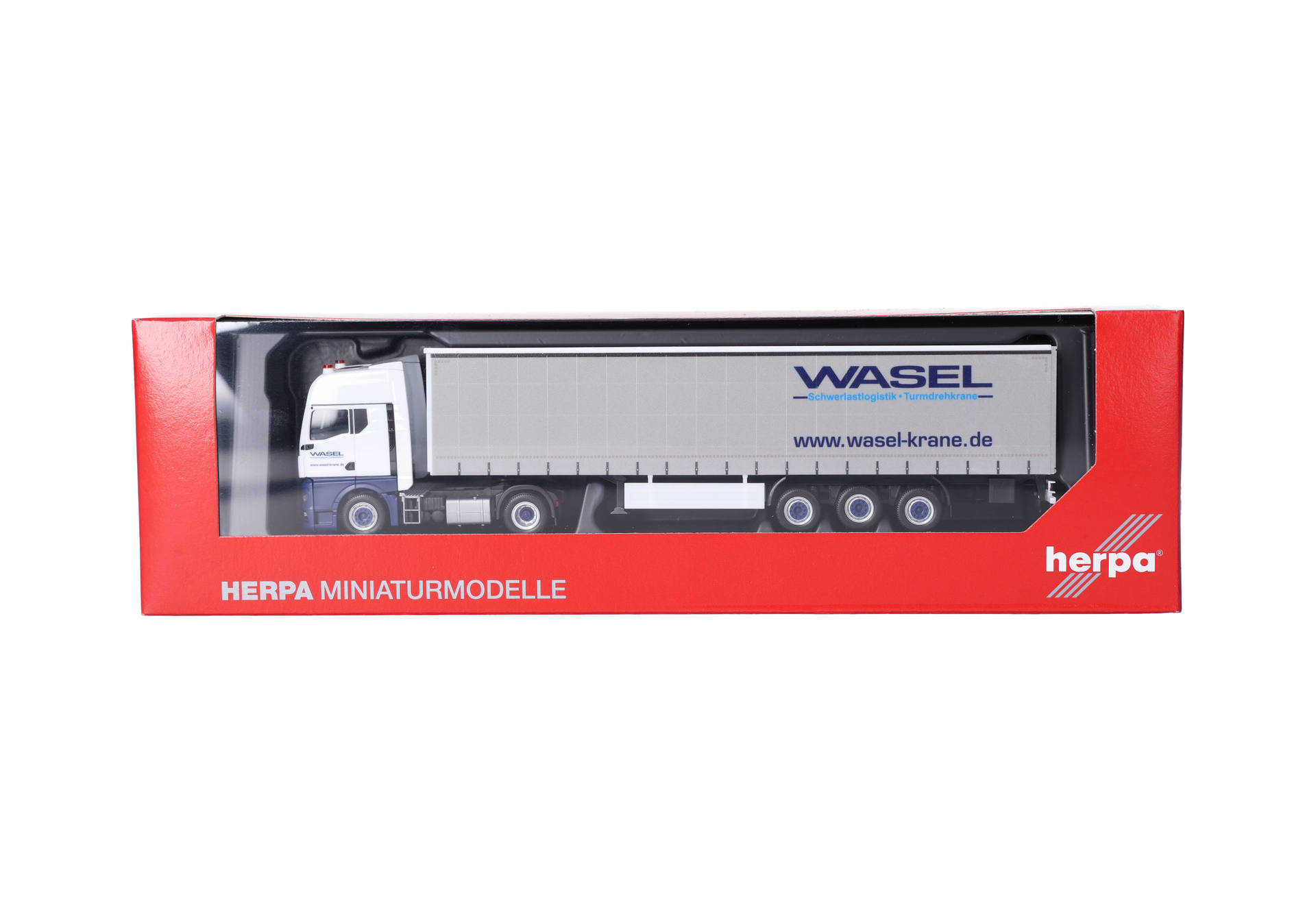 LKW, Sattelzug, Modell, Diecast, rote Verpackung