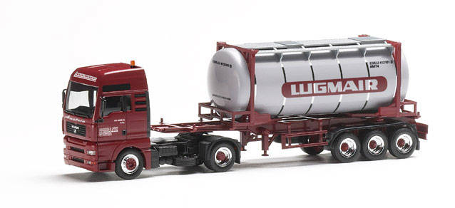 MAN TGA XXL bulk tank container semitrailer "Lugmair"