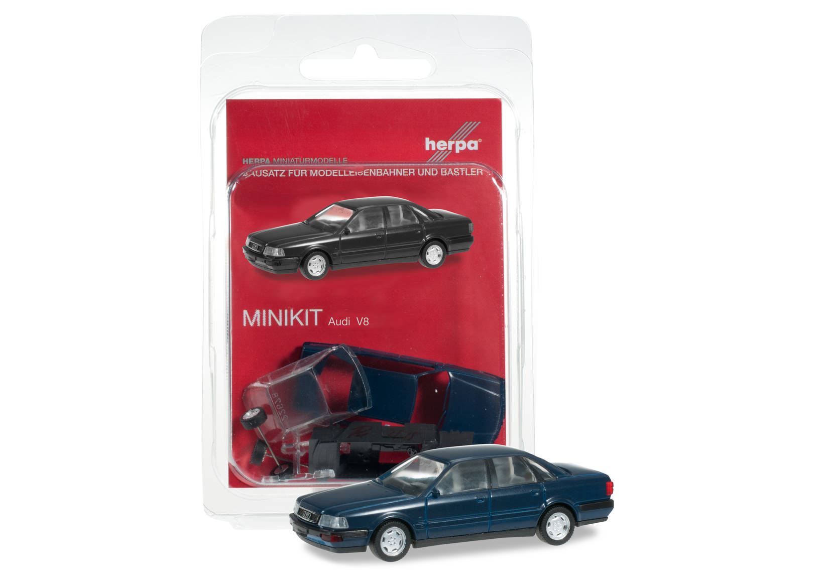 Minikit Audi V8, steel blue