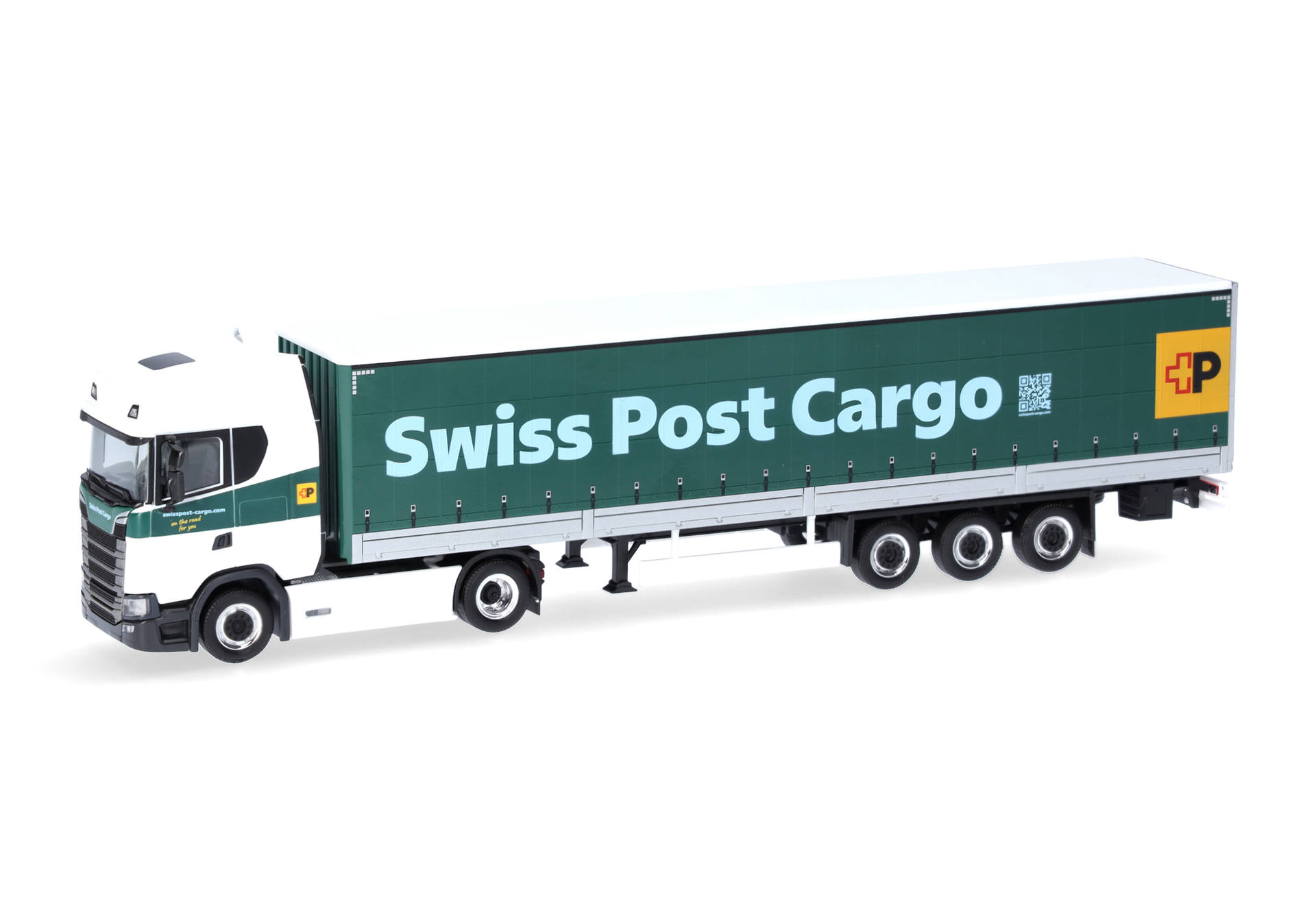 truck, trailer, semi-truck, cargo, green trailer