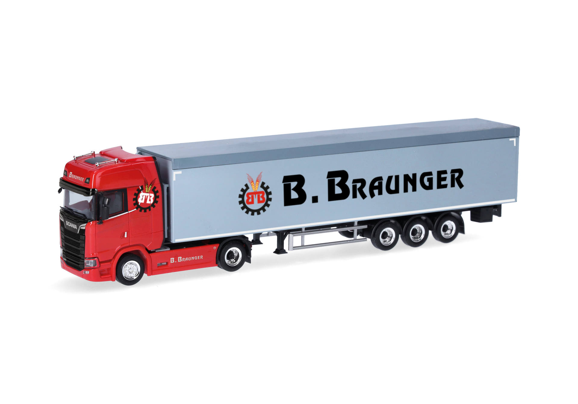 Scania CS 20 Hochdach Schubboden-Sattelzug "Braunger"