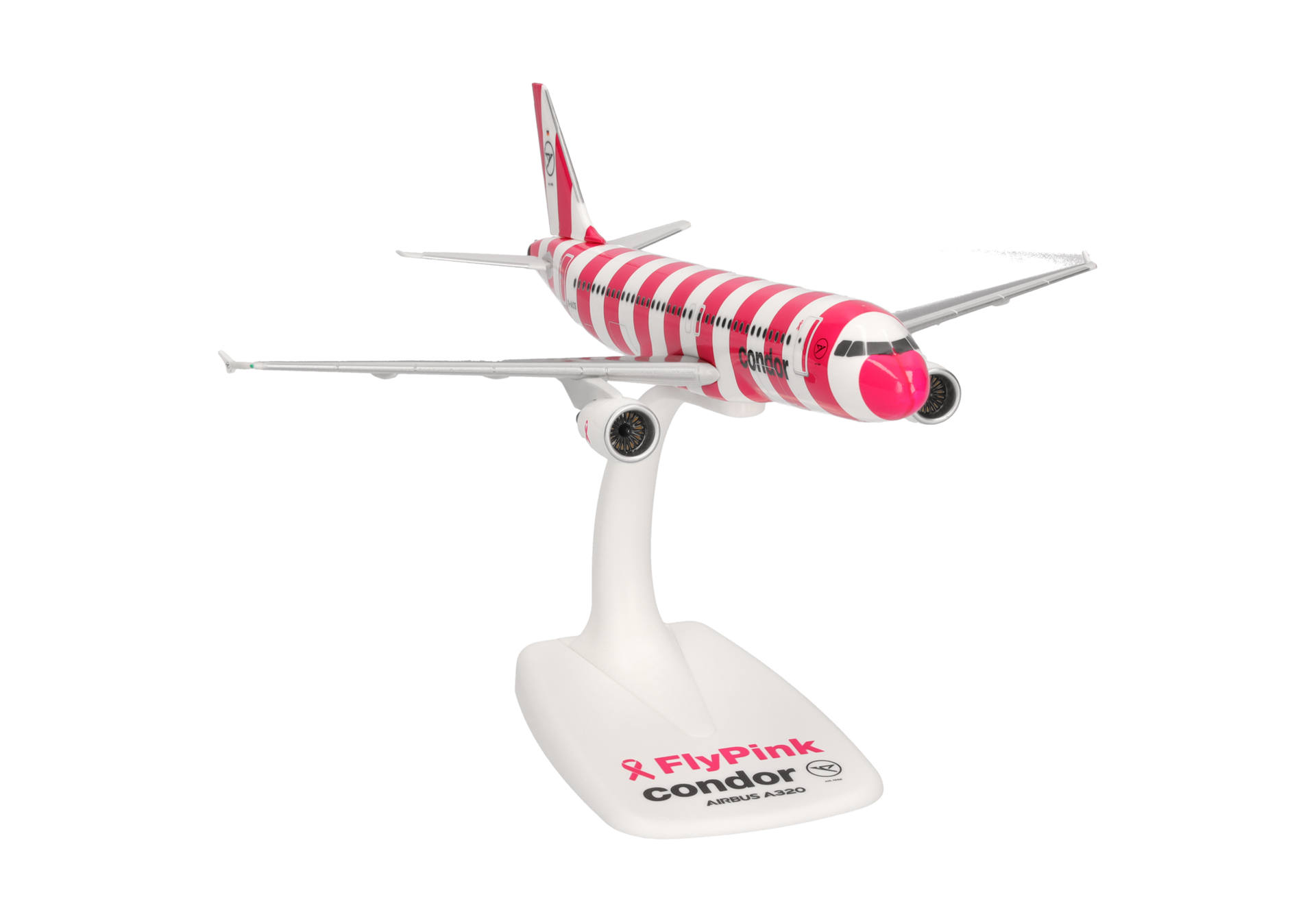 flugzeug, modell, pink, gestreift, ausstellungsständer